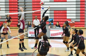 Jaida Carter puts one back against Brookland-Cayce Monday. (Photo/Ross Burton)