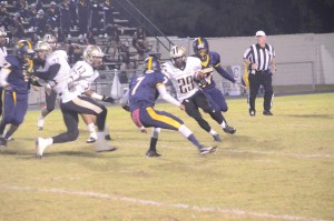 Tony Ruff (29) cuts back into the Keenan defense. (Photo/Joe Seibles)