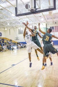 Trae Churn (34) threads the needle Tuesday for 2. (Photo/Kristy Kimball Massey)